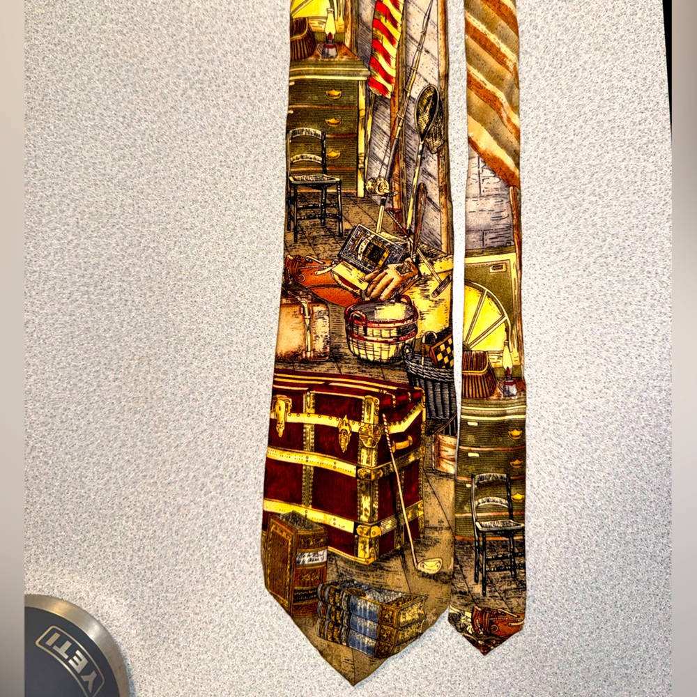 Brown and Tan Rustic Scene Tie Accessories